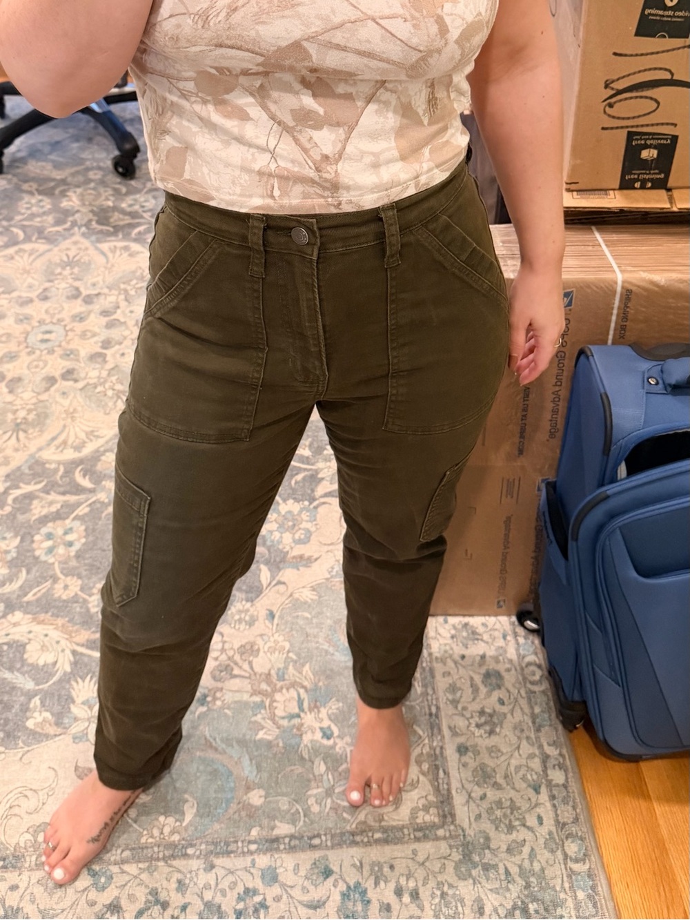 Banana Republic Olive High-Rise Slim Pants